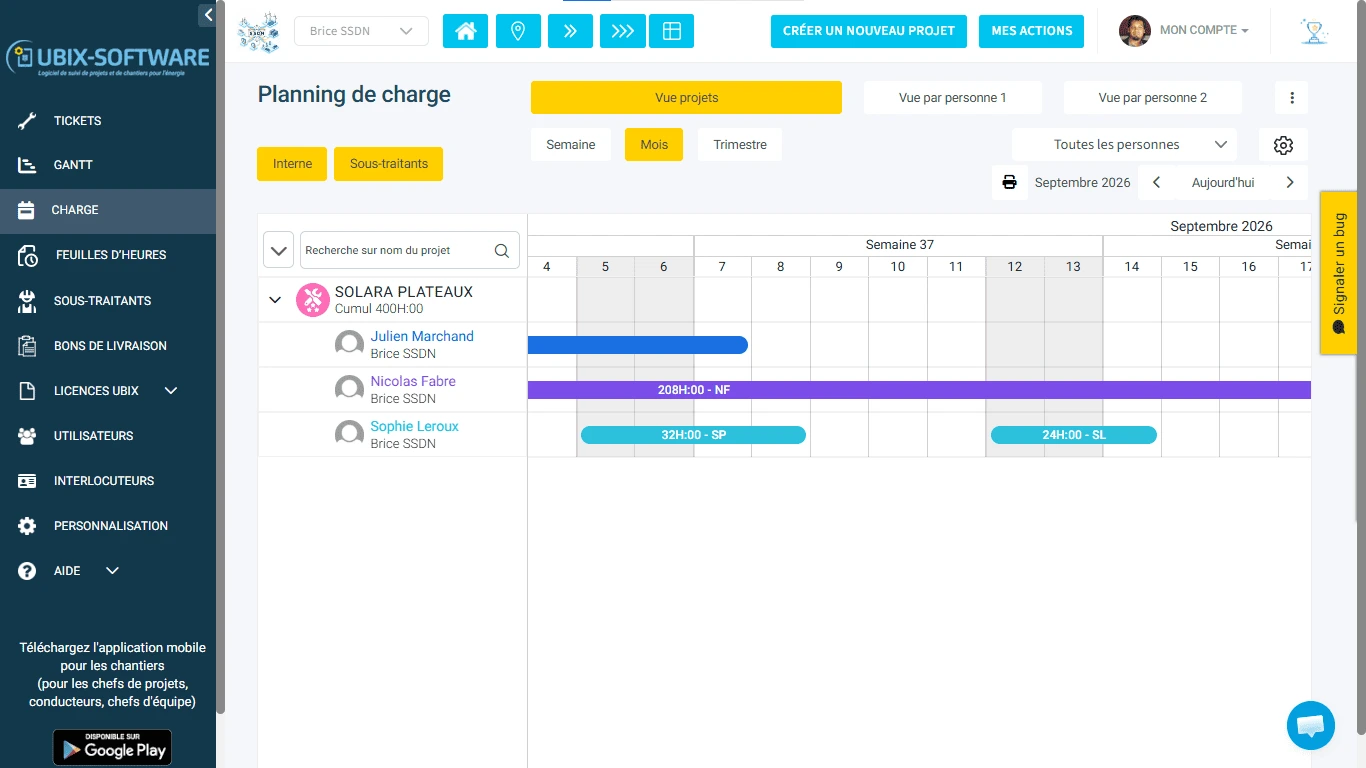 Logiciel de suivi de chantier UBIX-SOFTWARE - Fonctionnalité : Liste de contrôles