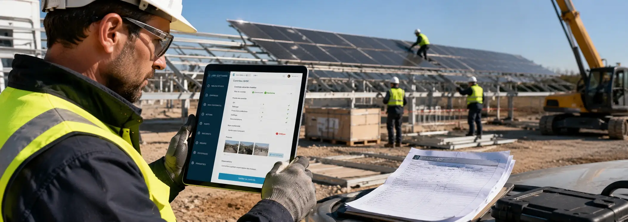 Logiciel QHSE chantier pour le suivi des contrôles et non-conformités sur projets énergétiques