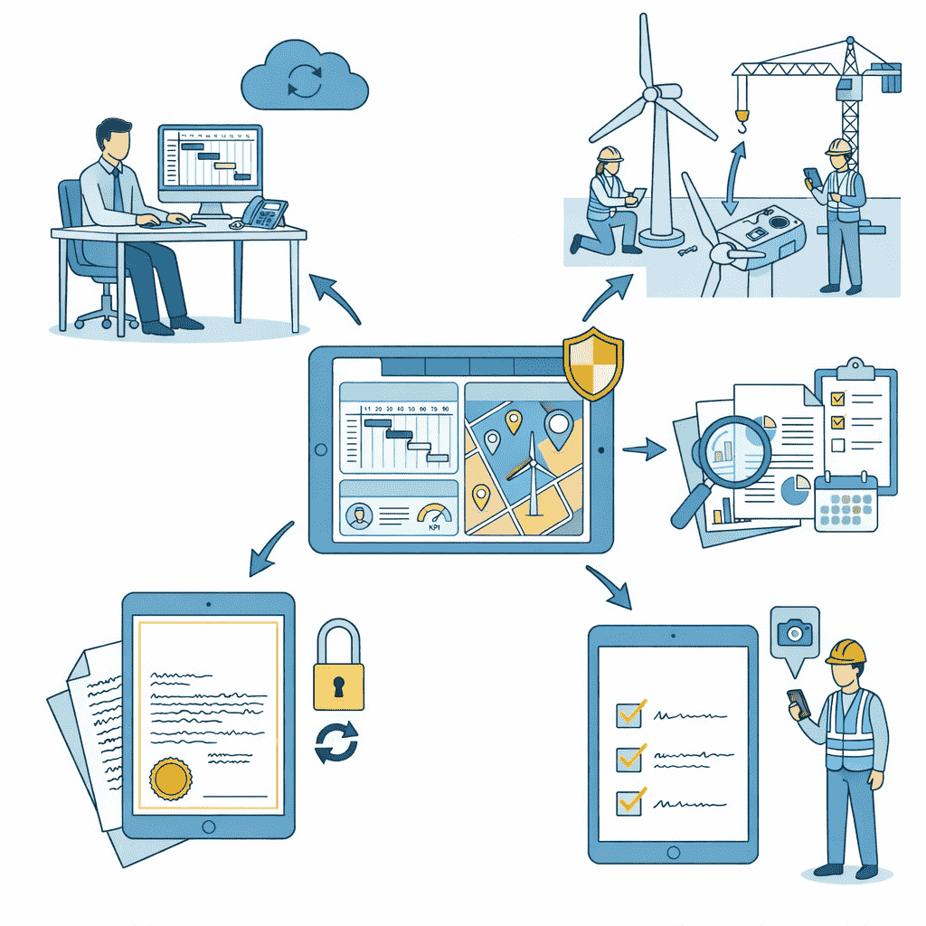 Logiciel de suivi de chantier éolien — UBIX-SOFTWARE