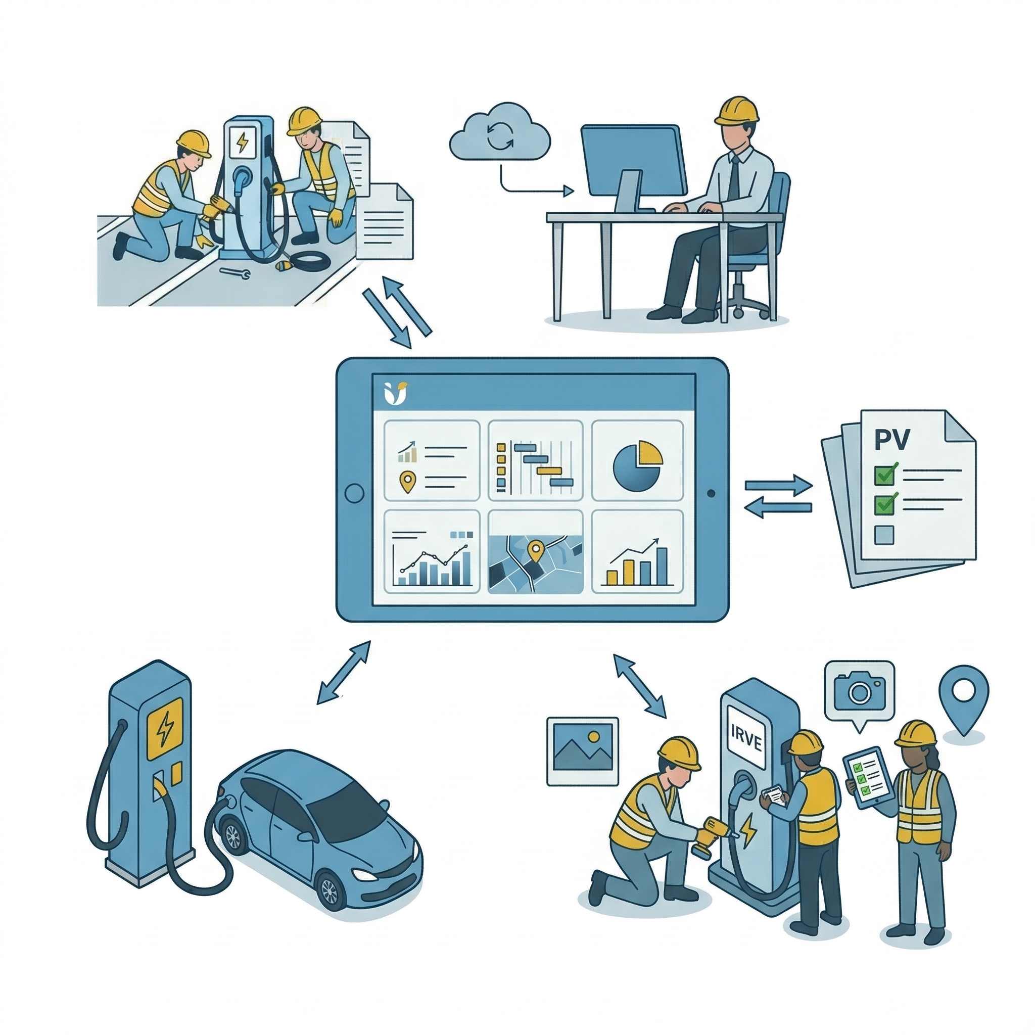 Logiciel de suivi des travaux IRVE UBIX-SOFTWARE